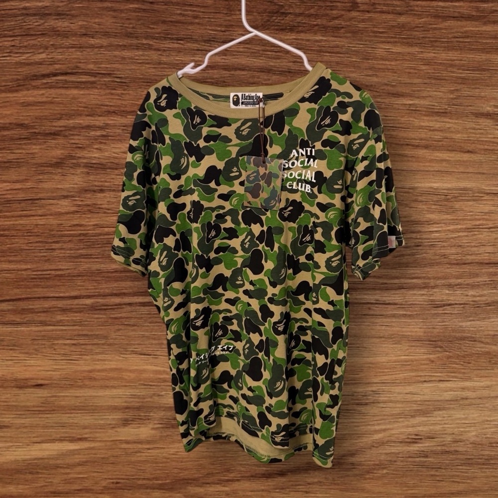 Anti Social Social Club x Bape ABC Green Camo Tee